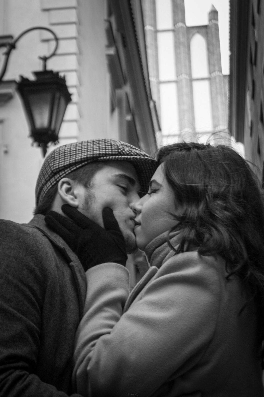 Couple in an old-town street